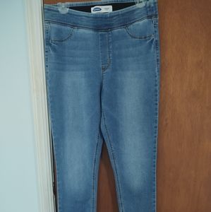 Old Navy rockstar skinny jeans elastic waist sz 8